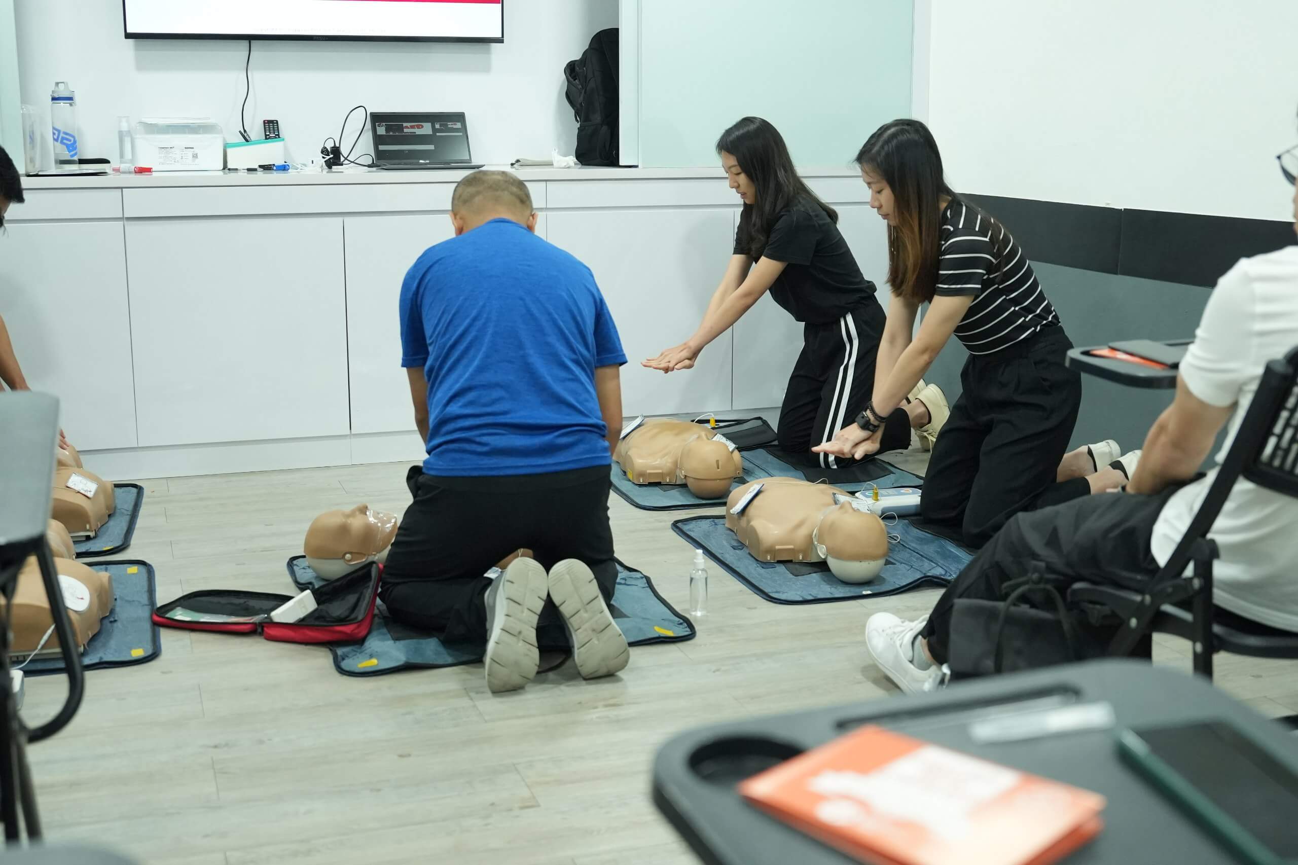 Standard First Aider performing CPR